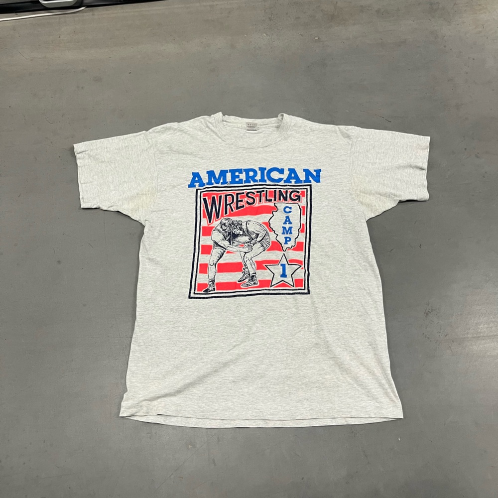 Vintage Y2K 90s American Wrestling Camp 1 Single Stitch T-Shirt Size XL